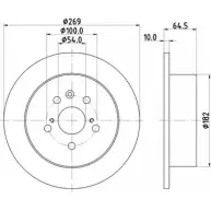 Тормозной диск HELLA PAGID Toyota Celica (T200) 6 1993 – 1999 536 10 7GX06B 8DD 355 104-061