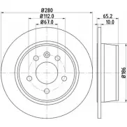 Тормозной диск HELLA PAGID 521 49 8DD 355 104-531 VYEPXO 3722572