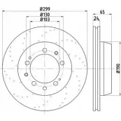 Тормозной диск HELLA PAGID S1817 5021 0 8DD 355 104-751 Porsche 911 (993) 2 Тарга