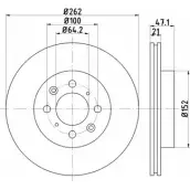 Тормозной диск HELLA PAGID 3722615 8DD 355 104-961 UPV20LX 51 118