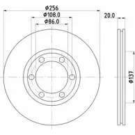 Тормозной диск HELLA PAGID 8DD 355 105-111 3722630 WYIVTW2 50 218
