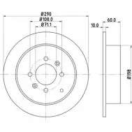 Тормозной диск HELLA PAGID Peugeot 406 1 (8C) Купе 8DD 355 105-231 G5WQ5R0 5251 4PRO