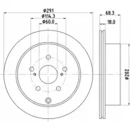 Тормозной диск HELLA PAGID Toyota Previa 8DD 355 105-421 5 0222 6OBRH