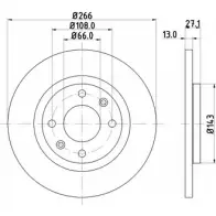 Тормозной диск HELLA PAGID 2SVOZHD 8DD 355 105-751 3722694 52 515PRO