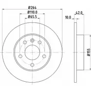 Тормозной диск HELLA PAGID 5243 3 6XAZOJH 8DD 355 106-101 Opel Zafira