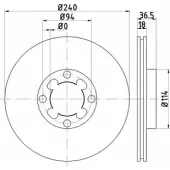 Тормозной диск HELLA PAGID 50 235 CV5BEI2 3722731 8DD 355 106-121