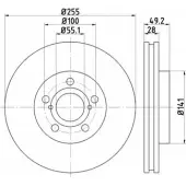 Тормозной диск HELLA PAGID 8DD 355 106-321 Toyota 5363 5 KM4VKV5