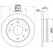 Тормозной диск HELLA PAGID 0ULYA 3722836 5029 3 8DD 355 107-171