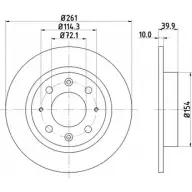 Тормозной диск HELLA PAGID KDR0UPX 8DD 355 107-371 3722856 5 0307