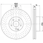 Тормозной диск HELLA PAGID Mercedes S-Class 8DD 355 107-941 NU0P5 5033 7