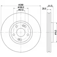 Тормозной диск HELLA PAGID 503 71 8DD 355 108-451 3722964 XGECNY