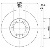 Тормозной диск HELLA PAGID 8DD 355 108-521 Mitsubishi Delica 5 4129 SOGBYB2