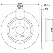 Тормозной диск HELLA PAGID 3723003 JZ9XV0 54 154PRO 8DD 355 108-841