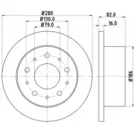 Тормозной диск HELLA PAGID 8DD 355 108-971 541 62 Fiat Ducato (244) 2 Фургон 2.8 JTD 127 л.с. 2005 – 2009 UUD8D