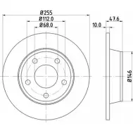 Тормозной диск HELLA PAGID Audi A6 (C5) 2 Универсал 3.0 Quattro 223 л.с. 2001 – 2004 6XVSU 541 73 8DD 355 109-081