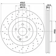 Тормозной диск HELLA PAGID 5 4237 8DD 355 110-121 0KBJI1J 3723130