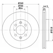 Тормозной диск HELLA PAGID 8DD 355 110-321 MXM12C 54 252 3723150