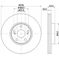Тормозной диск HELLA PAGID 3723170 8DD 355 110-521 5426 4 SC35QY