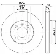 Тормозной диск HELLA PAGID 225D81D 3723180 8DD 355 110-621 542 83