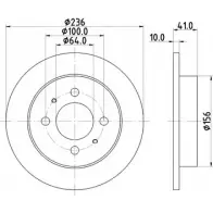 Тормозной диск HELLA PAGID 8DD 355 110-651 5 4286 3723183 VD7LBET