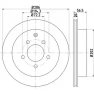 Тормозной диск HELLA PAGID 54 301 8DD 355 110-851 3723203 INXLBA
