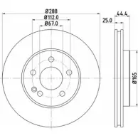 Тормозной диск HELLA PAGID 148PHIH 54 320 8DD 355 111-071 3723225