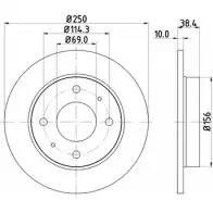 Тормозной диск HELLA PAGID 8DD 355 111-531 3723271 5 4349PRO 9IK3E