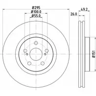 Тормозной диск HELLA PAGID 8DD 355 111-651 FAGYCML 3723283 54 356PRO