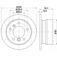 Тормозной диск HELLA PAGID Mercedes G-Class H0ZPWWH 543 75PRO 8DD 355 111-881