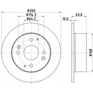 Тормозной диск HELLA PAGID GUI5TJF Honda Accord 6 (CK, CG, CH) Седан 2.0 i (CG9) 147 л.с. 1998 – 2001 8DD 355 112-011 5438 6