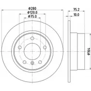 Тормозной диск HELLA PAGID 17GXE 5 4460 8DD 355 112-631 Bmw Z4 (E85, E86) 1 2003 – 2009