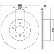 Тормозной диск HELLA PAGID 8DD 355 112-701 3723388 5446 3PRO I6S5KM