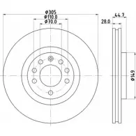Тормозной диск HELLA PAGID 8DD 355 113-541 3723472 54 554 WN177XR