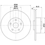 Тормозной диск HELLA PAGID Renault Espace (JK0) 4 Минивэн 3.5 V6 (JK00. JK0F. JK0P. JK0S. JK0W) 241 л.с. 2002 – 2025 5459 8 F17RNS 8DD 355 113-871
