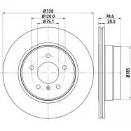 Тормозной диск HELLA PAGID 5461 1PRO 8DD 355 114-001 3723517 BM1VMG7