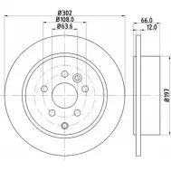 Тормозной диск HELLA PAGID 54 627 Land Rover Freelander 8DD 355 114-131 YPM1T