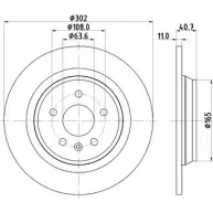 Тормозной диск HELLA PAGID 3723532 RTTUK 5462 9 8DD 355 114-151