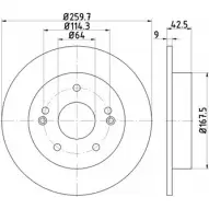 Тормозной диск HELLA PAGID 6JC4RX 3723618 5 4720PRO 8DD 355 115-021