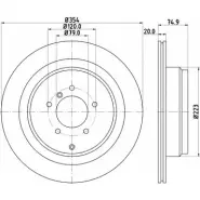 Тормозной диск HELLA PAGID 5STSSNZ Land Rover Range Rover 5475 5 8DD 355 115-301