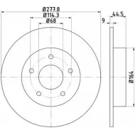 Тормозной диск HELLA PAGID 54788 PRO 3723679 8DD 355 115-631 151E1A