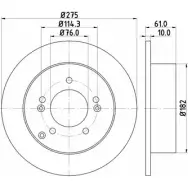 Тормозной диск HELLA PAGID 3723714 F2QKZLG 8DD 355 115-991 548 58PRO