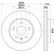 Тормозной диск HELLA PAGID FNBPNRK 8DD 355 116-031 Opel Insignia 5486 9PRO