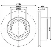 Тормозной диск HELLA PAGID 3723873 8DD 355 117-611 42Q9O 5 9176
