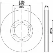 Тормозной диск HELLA PAGID TNCNV 3723881 8DD 355 117-701 553 63