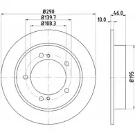 Тормозной диск HELLA PAGID 3723904 55 373 QVPQR9 8DD 355 117-941