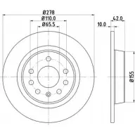 Тормозной диск HELLA PAGID 54676P RO 3724020 QLODK1 8DD 355 119-111