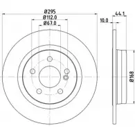 Тормозной диск HELLA PAGID 55549 PRO ZFHCEC 3724049 8DD 355 119-421