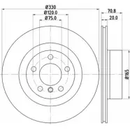 Тормозной диск HELLA PAGID 55 563PRO 8DD 355 119-541 YQFTC3 3724061