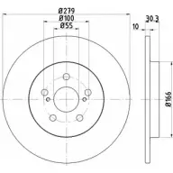Тормозной диск HELLA PAGID 8DD 355 120-191 Lexus CT (A10) 1 2010 – 2020 55283PR O 6CV41