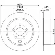 Тормозной диск HELLA PAGID Subaru XV 8DD 355 120-341 5562 0PRO 9MOJ6P8